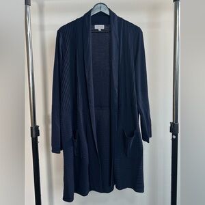 Molly & Isadora Dark Blue Open Front Cardigan